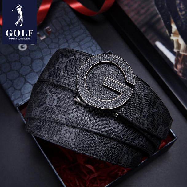 GOLF Men's Belt Fashion Printed Letter Automatic Buckle Waistband Versatile Trendy Men's Casual Belt