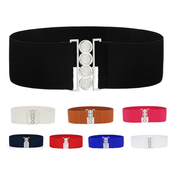Women’s Elastic Cinch Belt 3" Wide Fashion Stretch Waist Band Clasp Buckle New Stretchy Retro Wide Waist Cinch Belt Waistband Women’s Elastic Cinch Belt 3" Wide Fashion Stretch Waist Band Clasp Buckle New Stretchy Retro Wide Waist Cinch Belt Waistband