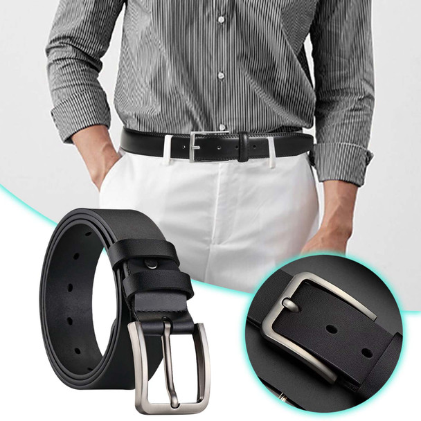 Dress Belt Buckle Men’S Belts Full Grain Casual Dress Jeans Belts For Men Needle Buckle Waistband Trendy And Leather Belt Men 36