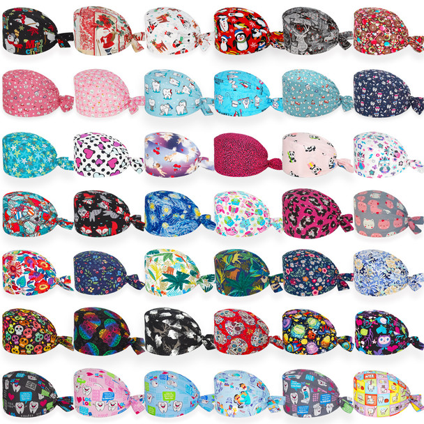 New Soft Cap Cotton Adjustable Cartoon Scrubs Hats lab Working Surgicals hat pharmacy Dentist Nursing accessories Scrub Caps