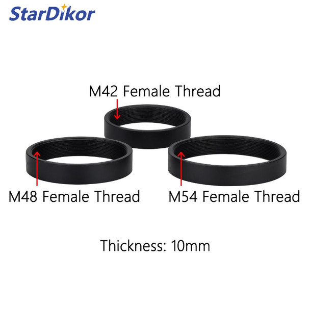 StarDikor M42/M48/M54 x0.75 Female Thread Extension Barrel Adapter