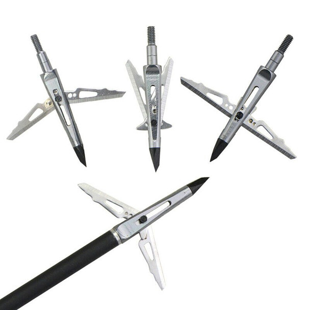 6/12/24 Pcs  Archery Hunting Broadheads 100grain 2 Blade Srrowhead Tip