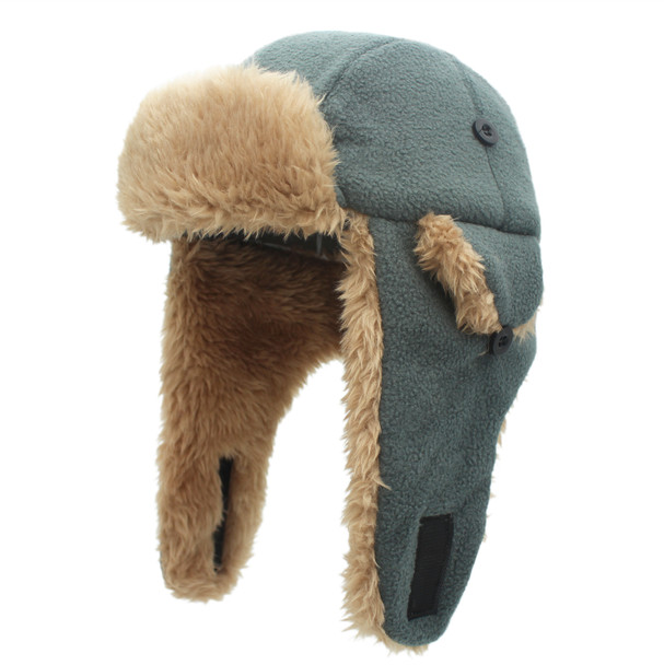 Connectyle Toddler Boys Kids Fleece Trapper Sherpa Lined Windproof Winter Russian Hat with Large Flaps Warm Ski Hat