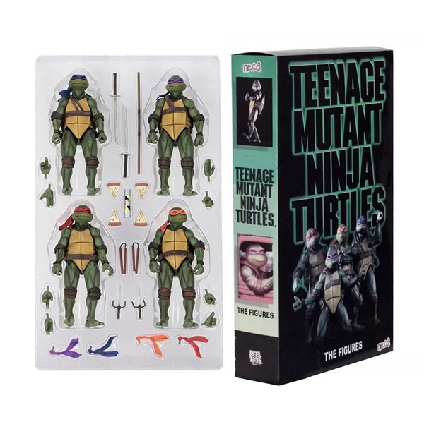 Teenage Mutant Ninja Turtles Figures Raph Mikey Leonardo Donatello Action Figure PVC NECA TMNT Collection Doll Movable Model Toy