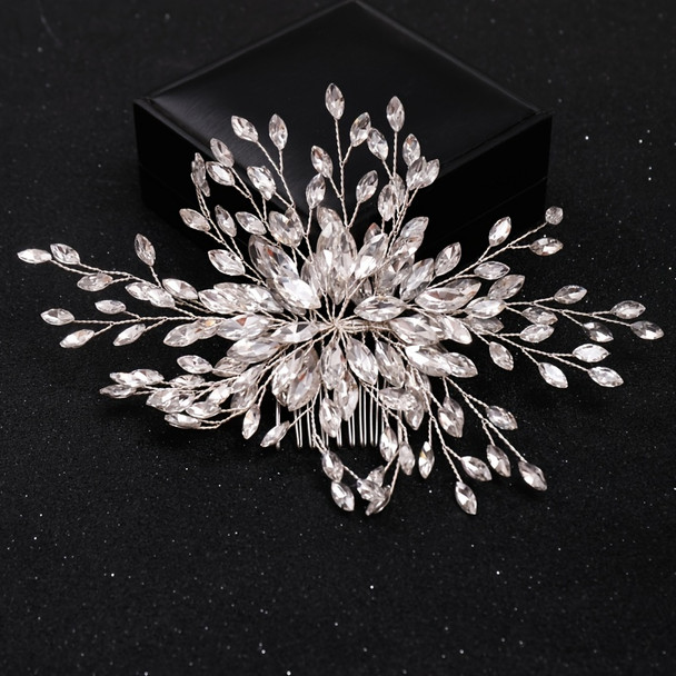 Luxury Full Crystal Bridal Hair Comb Clip Hiarpin Headband For Women Bride Rhinestone Wedding Bridal Hair Accessories Jewelry Co