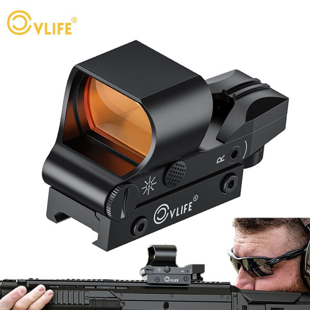 MidTen Rifle Scope Hunting 1x28x40 Red Dot Reflex Sight 4 Adjustable