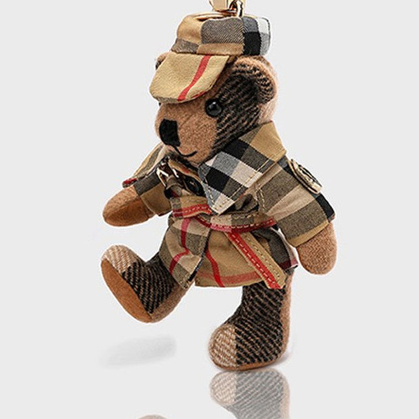 Doll Teddy Bear Plaid Limb Rotation Cashmere Wool Bag Ornament Car Keychain