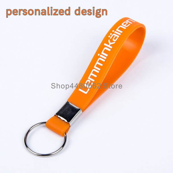 300pcs/lot 12mm width Customized Logo Silicone Keytags With Top Quality For Father's Day Mother's Day