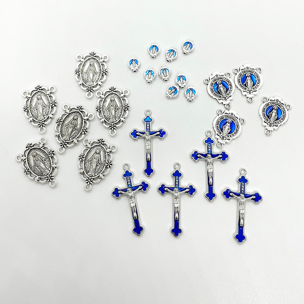 Orthodox Accessory Catholic Alloy Virgin Mary Triangle Connectors Crosses DIY Bracelets Or Necklaces Given As Gifts To Prayer