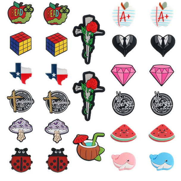 5/10Pcs New Silicone Beads Mini Cartoon Focal Beads DIY Pacifier Chain Beadable Pen Accessories For Jewelry Making