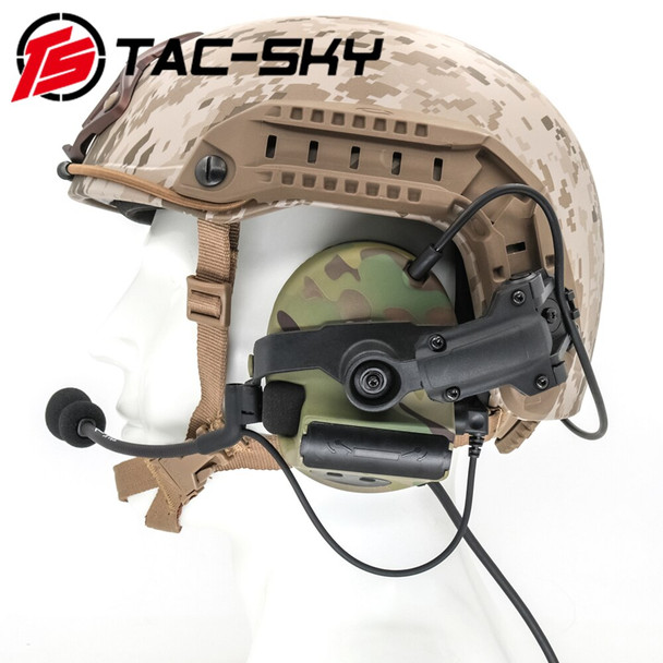 TAC SKY Walkie Talkie PTT Headset COMTAC II Headset Tactical COMTAC 