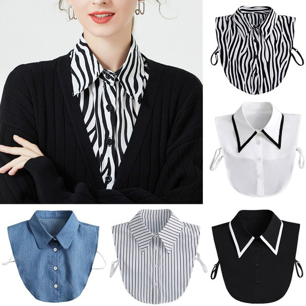 New Lapel Fake Collar Vintage Detachable Shirt False Collar for Women Blouse Sweater Lapel Top Neckwear Ties Clothes Accessories