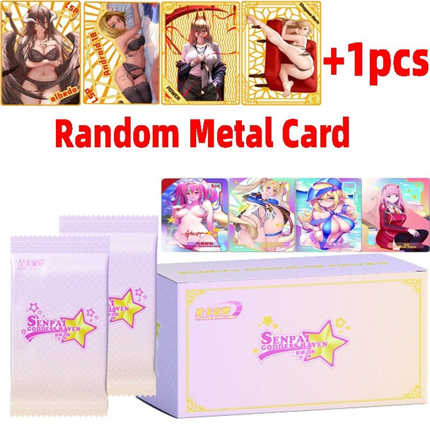 Newest Senpai 2 Goddess Haven Cards Goddess Story Booster Box+metal Card Swimsuit Bikini Feast TOys And Hobbies Gift