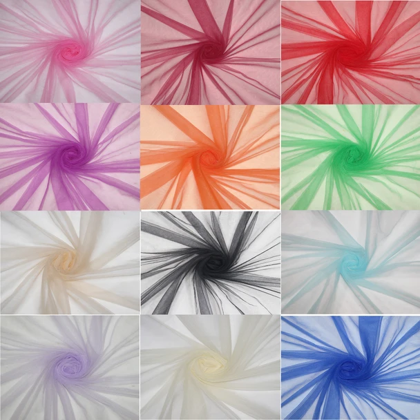 10 meters mesh fabric nylon American mesh pure color mesh fabric diamond gauze wedding decoration