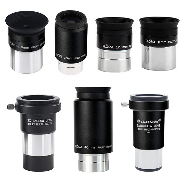 1.25inch 6mm 8mm 12.5mm 32mm 40mm Plossl Telescope Eyepieces And 2x 3x