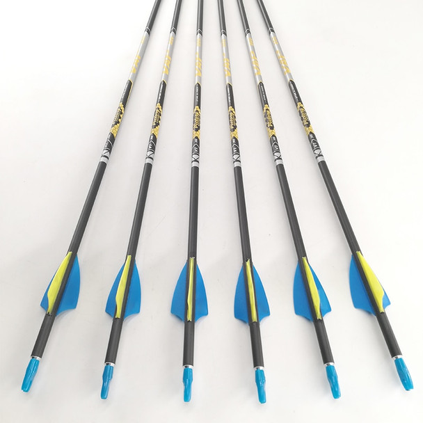 V1 350-900 Spine Archery Carbon Arrows Shaft Pin Nock Points For