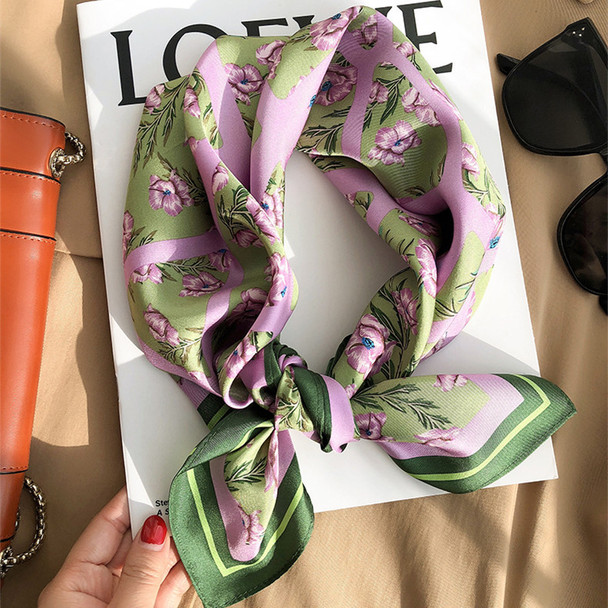 2023 Luxury Silk Skinny Scarf Bag Handle Ribbon Ladies little cat Print Headband Small Hair Scarves Band Female handkerchief 2023 Luxury Silk Skinny Scarf Bag Handle Ribbon Ladies little cat Print Headband Small Hair Scarves Band Female handkerchief