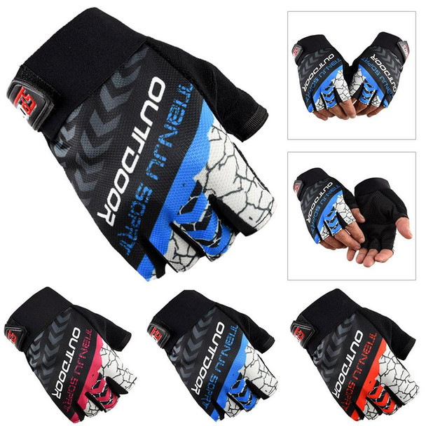 1 Pair Nylon Half Finger Gloves For Men Women Mountain Bike Fishing Fitness Yoga Non-slip Gloves