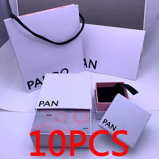 10pcs hot Packaging Bracelet/Charms/Beads/Rings/Earrings pandoraer Box For Set Women Original Jewelry Bead Charm Outer Packaging