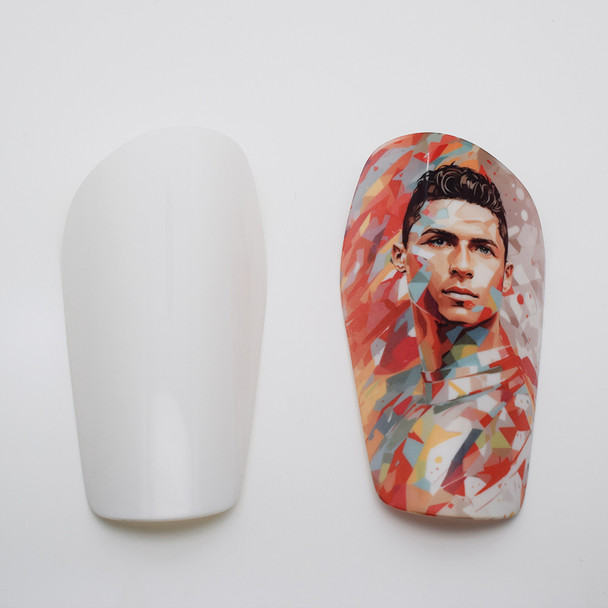 Free shipping 10 pairs Custom Blank White Sublimation Football Shinguards Guards Shinpads Soccer Pads Mini Shin Pad blanks