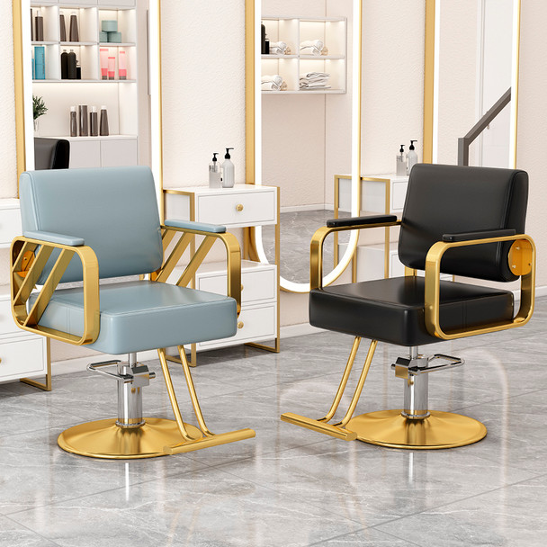 Gold Salon Beauty Barber Chair Luxury Personalized Lifter Classic Chair Swivel Cheap Minimalist Fashionable Cadeira Furniture
