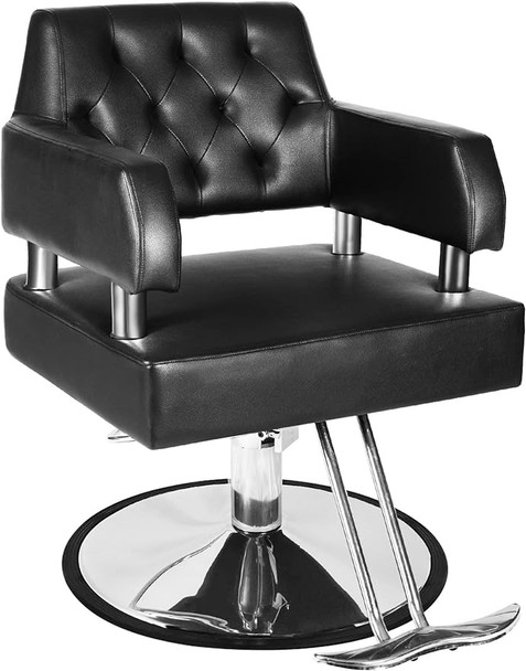 Barber Chair Salon Chair for Hair Stylist with Hydraulic Pump Adjustable Height 360 Degrees Swivel Hair Chair Spa B