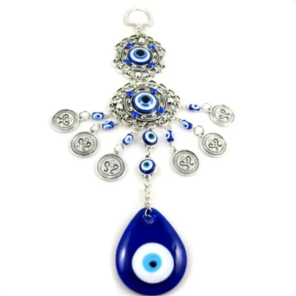 Wall Hanging Pendant Amulet Lucky Charm Blessing Protection Gift Turkish Blue Evil Eye Hamsa Hand Flower for Home Decoration Wall Hanging Pendant Amulet Lucky Charm Blessing Protection Gift Turkish Blue Evil Eye Hamsa Hand Flower for Home Decoration