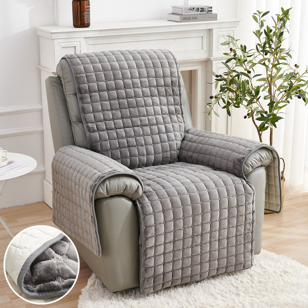 1 Seater Recliner Sofa Cover Flannel Velvet Non-Slip Chair Protector Covers Relax Lazy Boy Single Chairs Slipcovers Home Decor