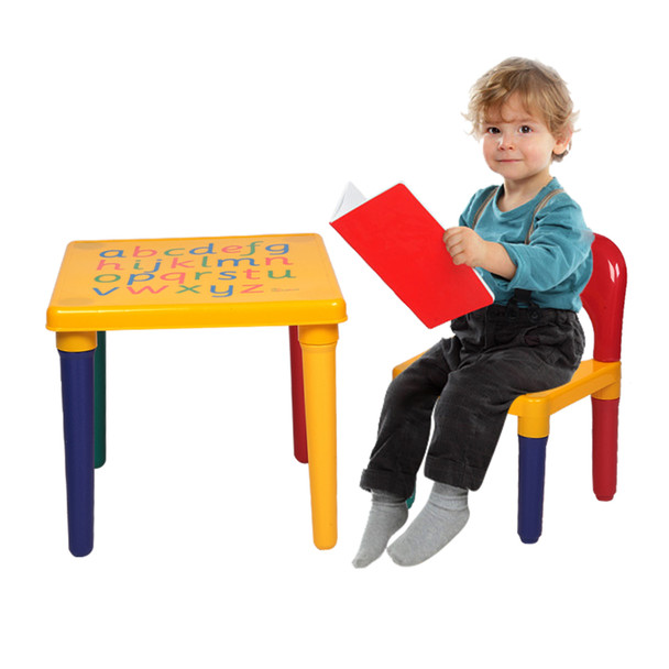 Children Letter Table Chair Set Yellow & Red Children Letter Table Chair Set Yellow & Red