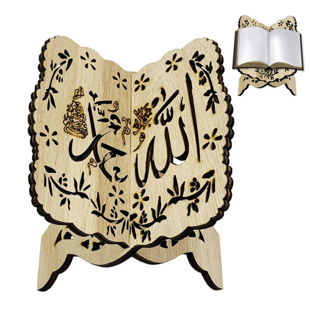 Bible Quran Holy Reading Display Book Stand Holder Wooden Religious Prayer Rehal Support Rack Gift Folding Shelf Easel Eid