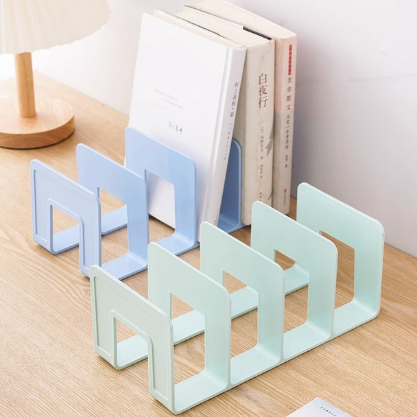 4 Grids DIY Wooden Book Storage Organizer Stand File CD Storage Shelf Nordic Desktop Book Case Mini Office File Stands Supplies