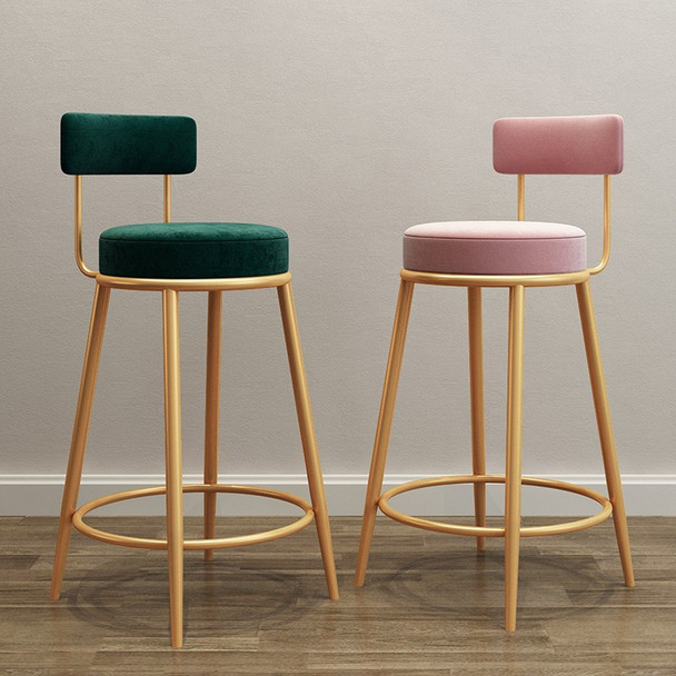 Light luxury Bar chair Modern simplicity Iron art High stool Home bar stool with backrest Leather chair INS counter Work stools
