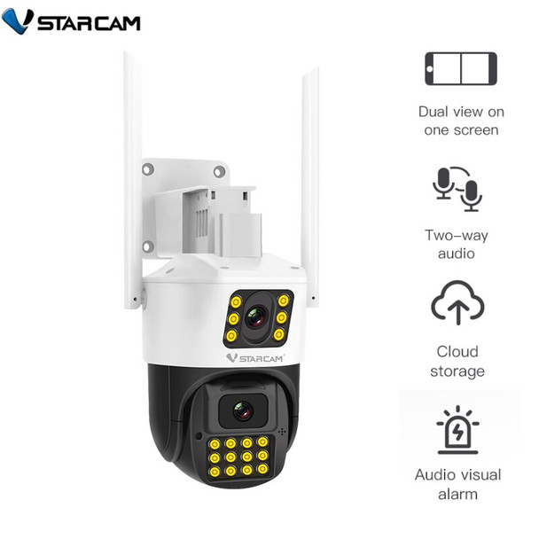 Vstarcam New 2MP 2K Dual Lens Dual Picture Outdoor Wifi IP Camera No