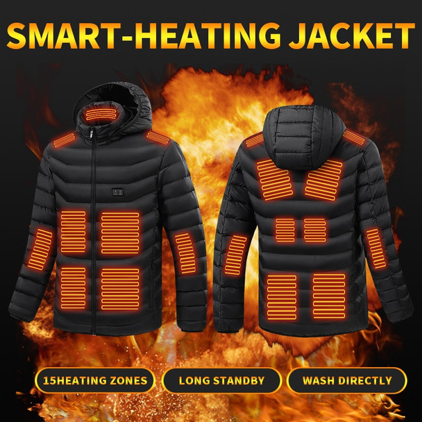 Heated Jacket Men Women Winter Warm USB Heating Jackets Coat Smart