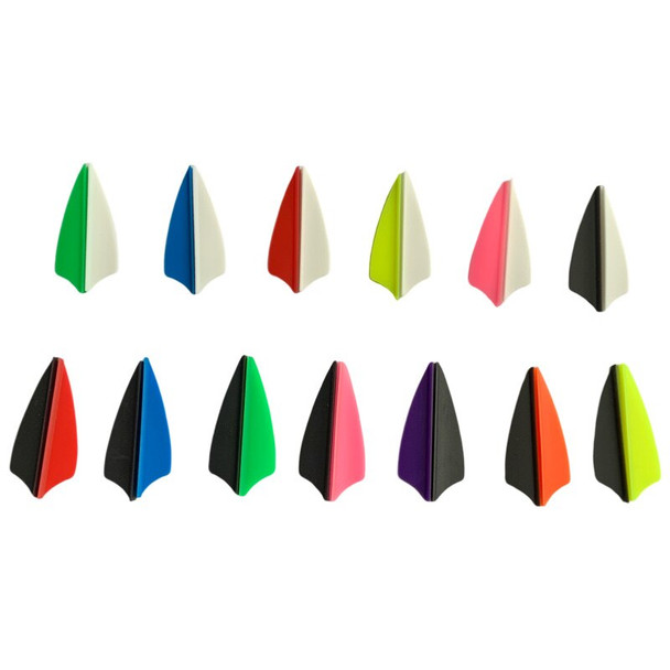 36pcs1.75 inch Plastic Arrow Fletching Feather Archery Arrow Vane