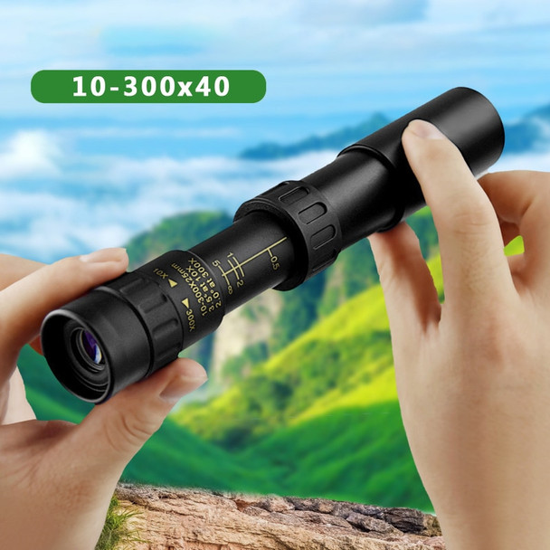 4K Video 10 300X40 Super Zoom Portable Monocular Telescope Full Metal