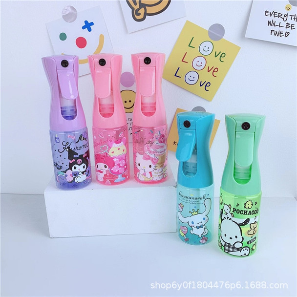 New Kawaii Sanrio Kuromi 200Ml High Pressure Spray Hello Kittys Cinnamoroll Bottle Continuous Refillable Spray Automatic Bottles
