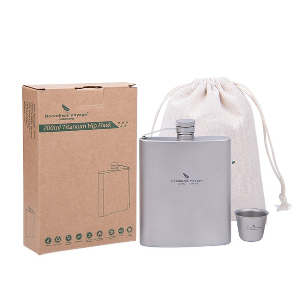 Flask Alcohol Titanium | Alcohol Bottle Titanium | Outdoor Titanium