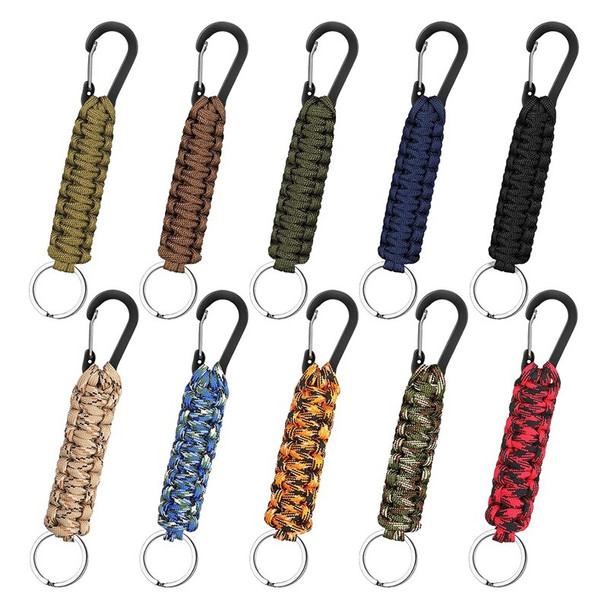 Pack Of 10 Paracord Key Fob Quick Release Lanyard Clip Ring Braided