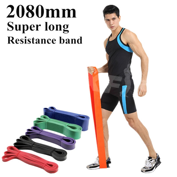 Super Long Resistance Bands Natural Latex Athletic Rubber Set Gym