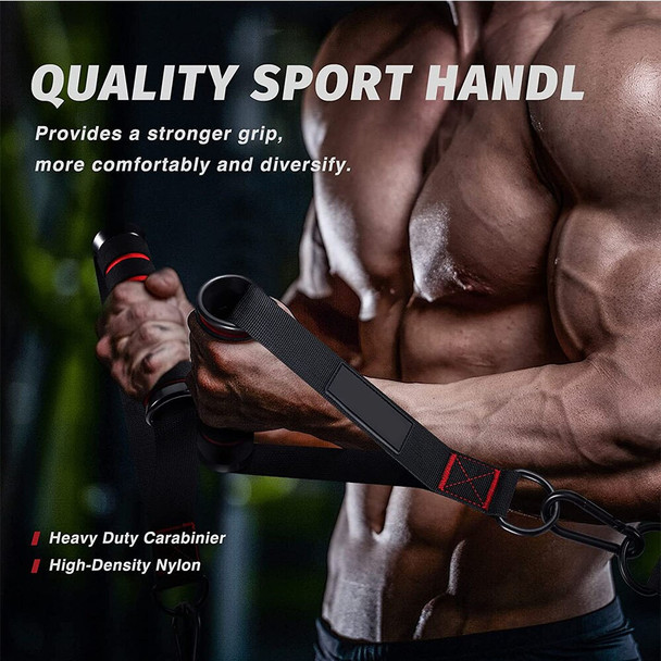 D Ring Metal Gym Handles Grip Workout Heavy Duty Cable Machine Handle