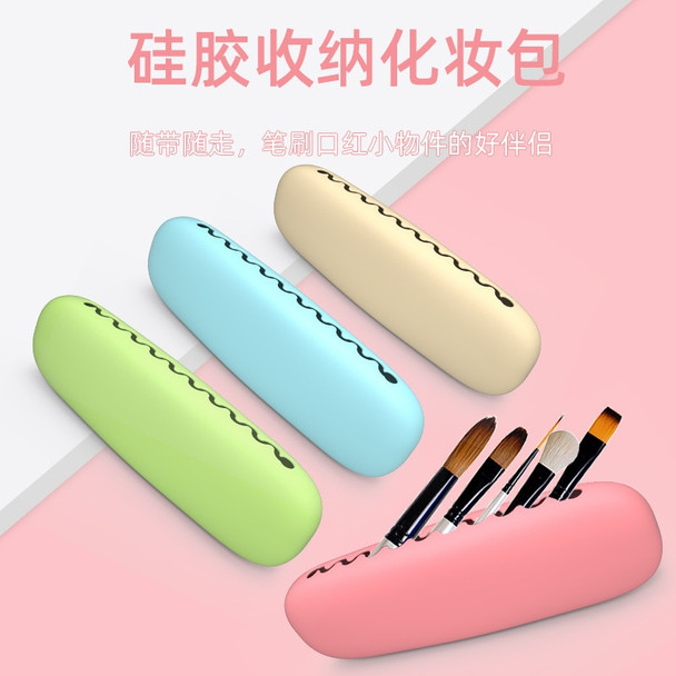 Multifunctional High Beauty Macaron Silicone Makeup Brush Travel Case Waterproof Makeup Brush Travel Holder For All Brushes