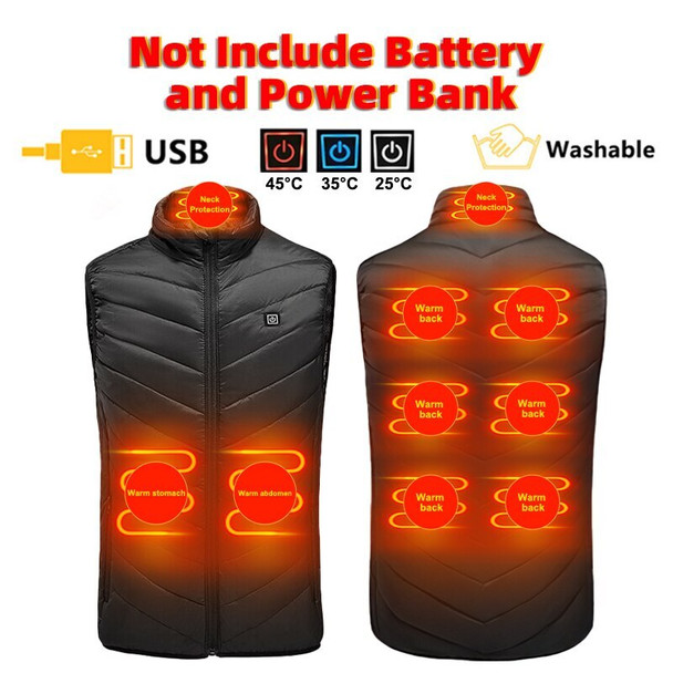 Heating Jacket Men's Ladies Winter Sports Warm Heating Vest USB