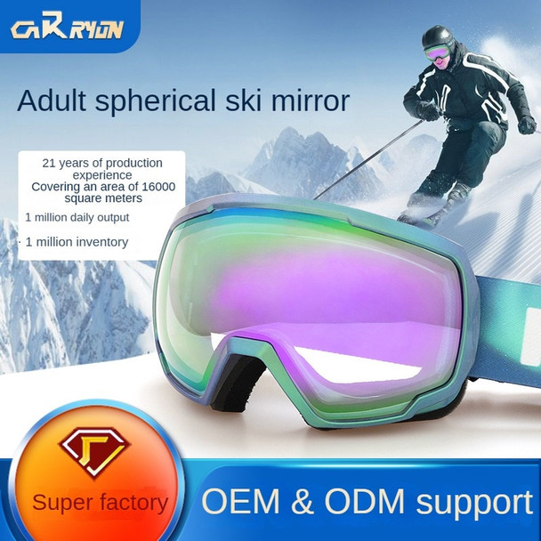 New Cross border Ski Goggles, Dual layer Anti fog Spherical Skiing