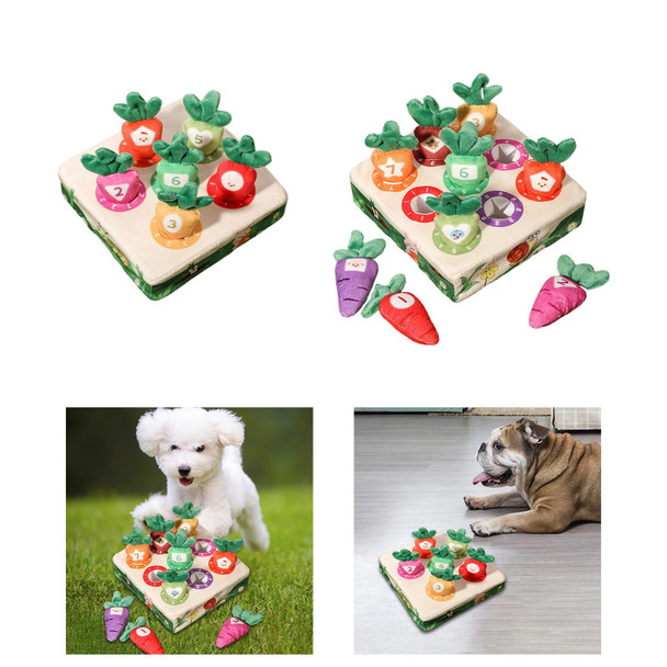 Creative Carrot Enrichment Dog Puzzle Plush Toy for Dogs game Toy Gift Training Pet Snuffle Toy for Durable Chew Puppy Dog Acc