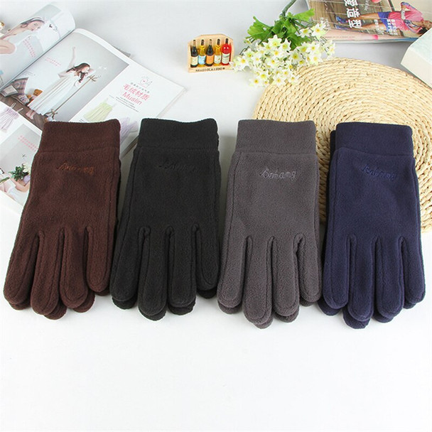 2023 Men's Winter Gloves Solid Women Outdoor Polar Fleece Thick Warm