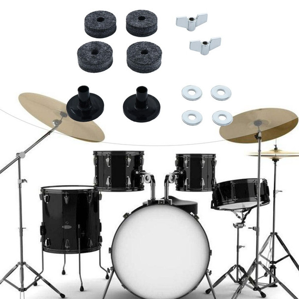 12Pcs/set Durable Quick Release Cymbal Stand Wing Nut Drum Felt Pad