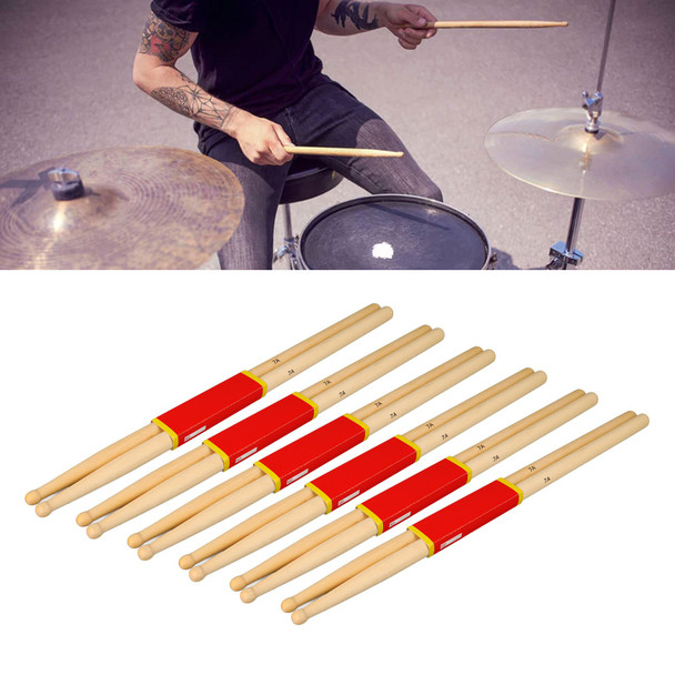 12 Pair Drumsticks Maple Wood Lightweight Drum Stick Replacement For