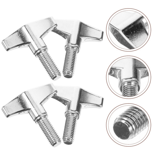 4 Pcs Cymbal Quick Release Nuts Instrument Drum Stand Drums Wing Screw