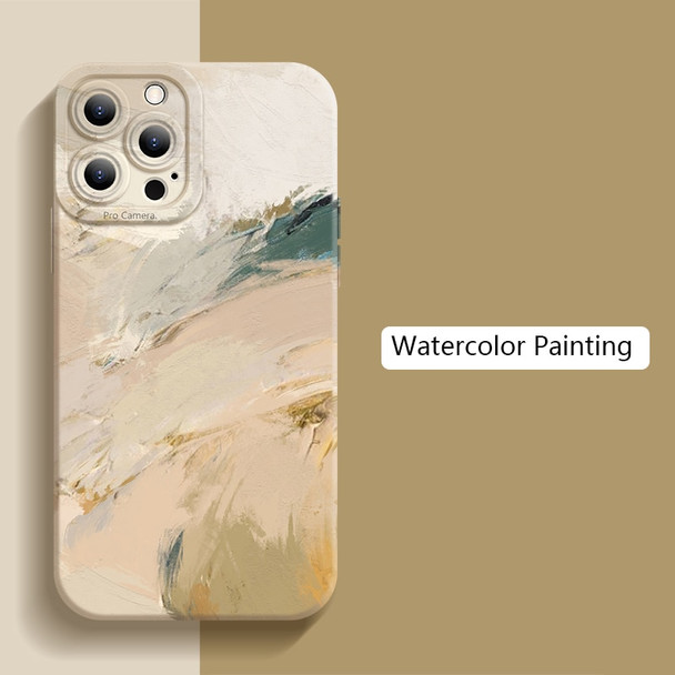 Watercolor Painting Case For iPhone 11 12 13 14 Pro Max Mini XR XS X 7 8 Plus SE 2020 Rainbow Shockproof Soft Tpu Silicone Cover